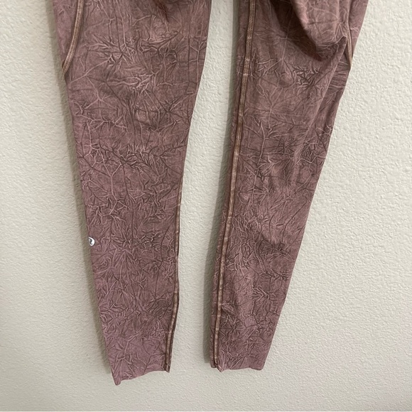Lululemon Fast and Free Tight 25" Ice Dye Leggings High Rise Brown Earth Nulux 4 - Picture 12 of 14